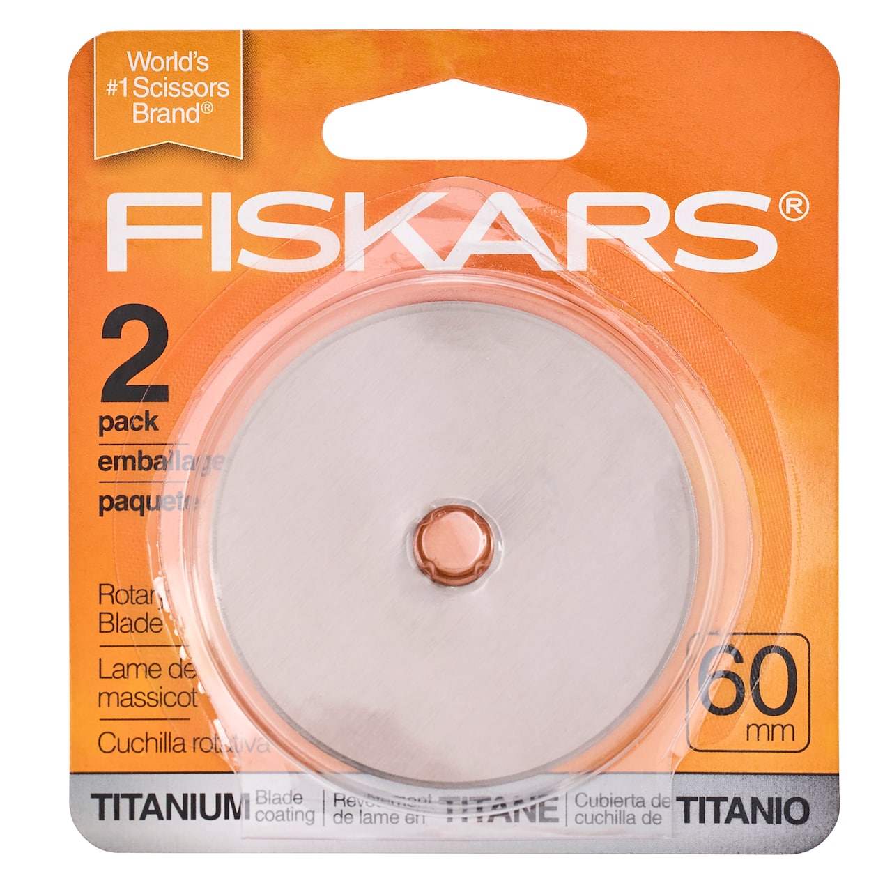 Fiskars&#xAE; Titanium Straight Rotary Blade, 2ct.